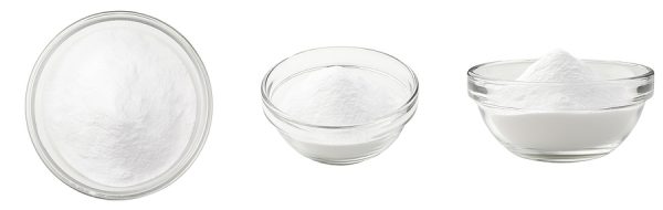 Soda In A Glass Bowl. Soda, Flour, Salt Or Sugar In A Glass Cont