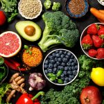 Healthy Food. Healthy Eating Background. Fruit, Vegetable, Berry
