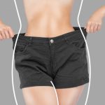 A Beautiful Slender Woman In Black Shorts, She Has Lost A Lot Of