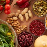 Plant-based proteins include nuts, beans and seeds.
