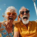 Seniors on rollercoaster